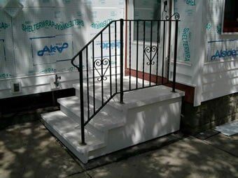White Steps with Railings - Ornamental Work in Buffalo, NY