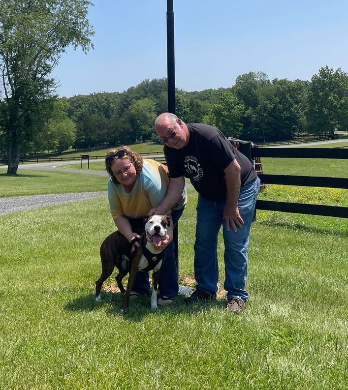 Dixie and her new parents