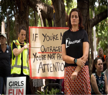 2021March 4 Justice- NTWWC Chair addressing crowd in Darwin