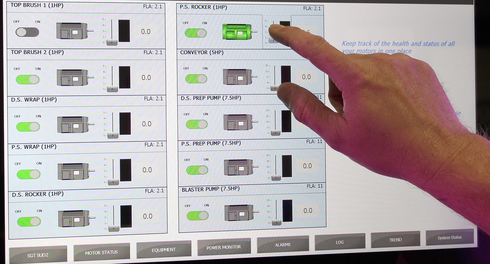 automation in electronics computer screen