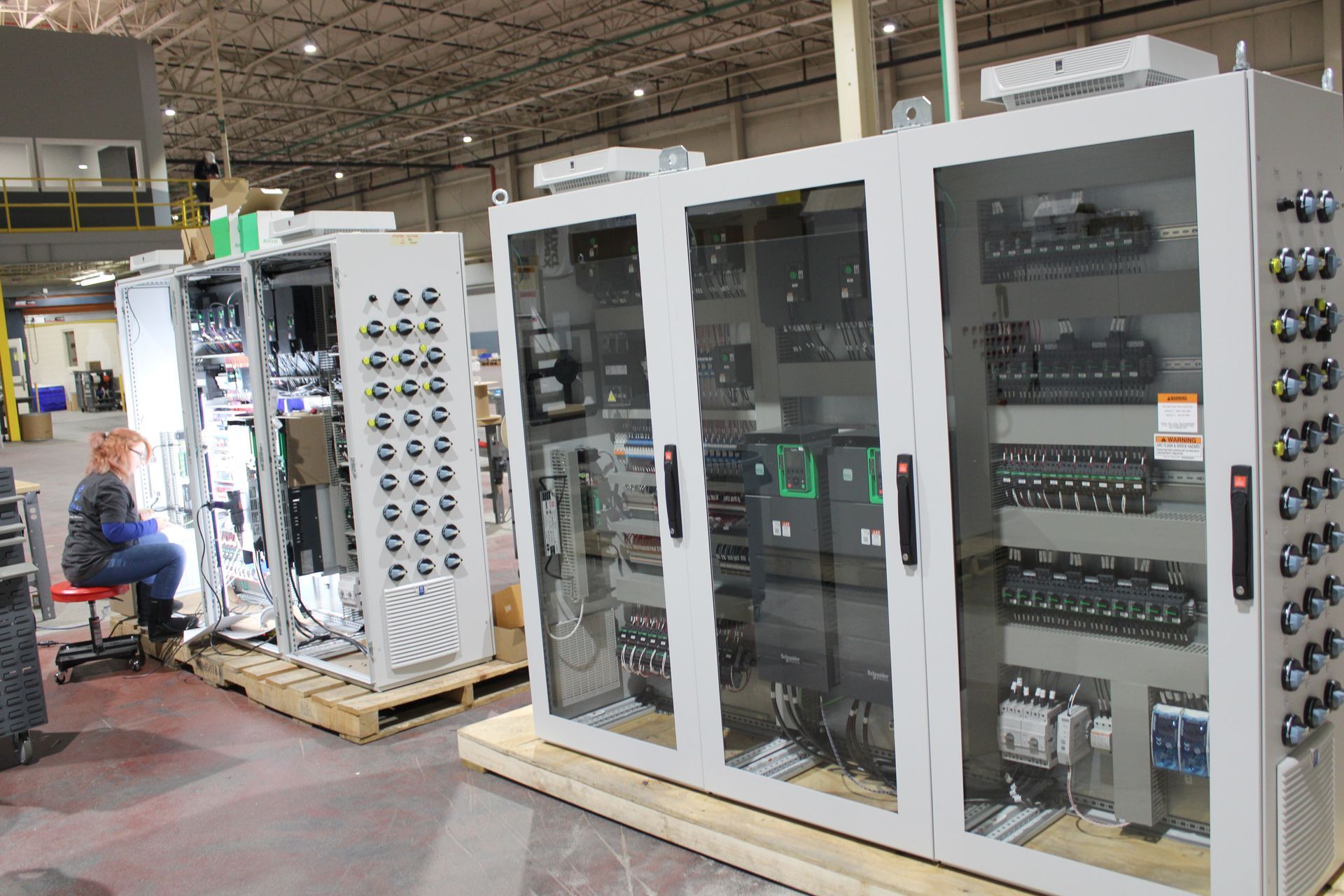 two motor control centers in a factory