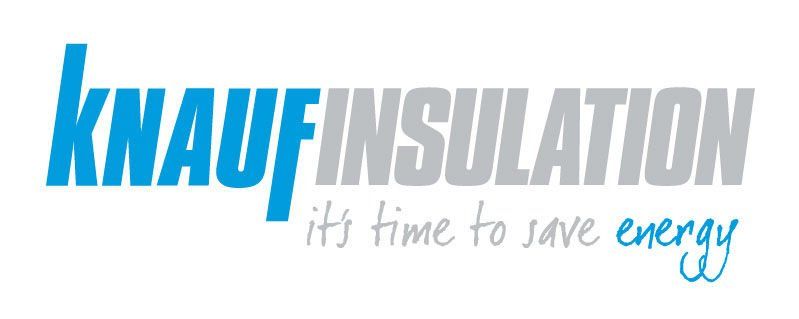 Un logo di Knauf Isolation che dice che è ora di risparmiare energia