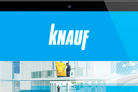 Uno schermo di computer con il logo Knauf.