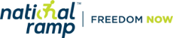 A logo for national ramp that says freedom now