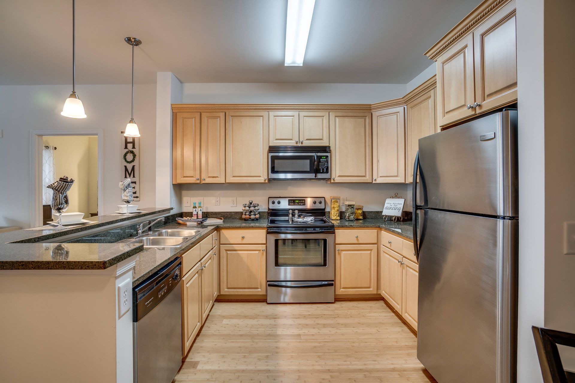 Kitchen space.