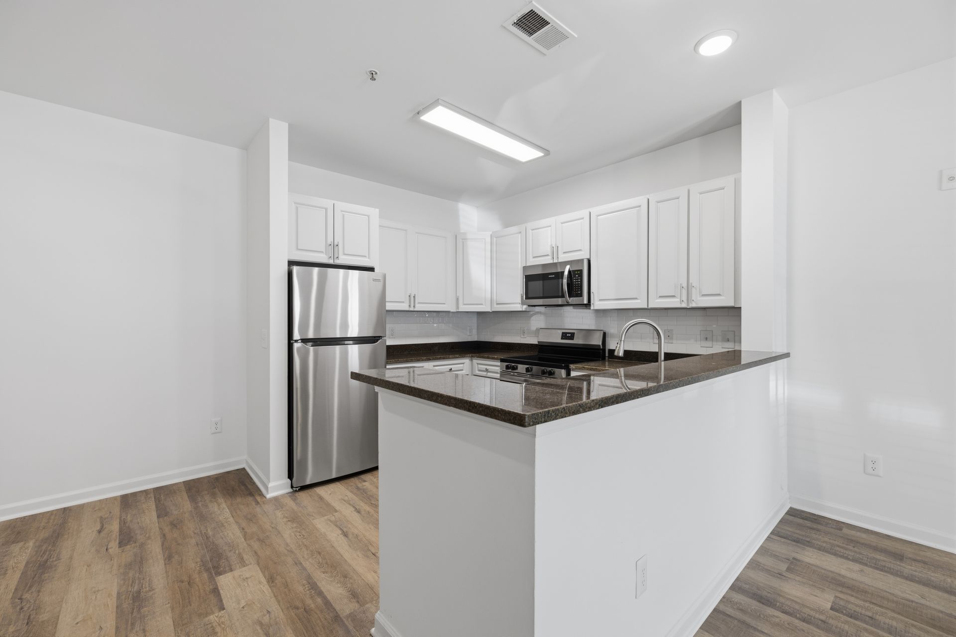 Bedroom at White Oak apartments.