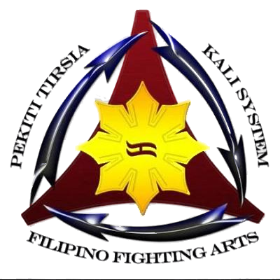 a logo for filipino fighting arts with a yellow star in the middle