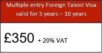 Foreign Talent Visa Price