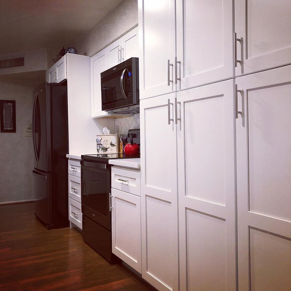 Kitchen White Cabinets and Drawers — Hard Rock Tile & Stone — Phoenix, AZ