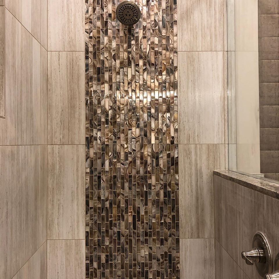 Patterned Shower Wall — Hard Rock Tile & Stone — Phoenix, AZ
