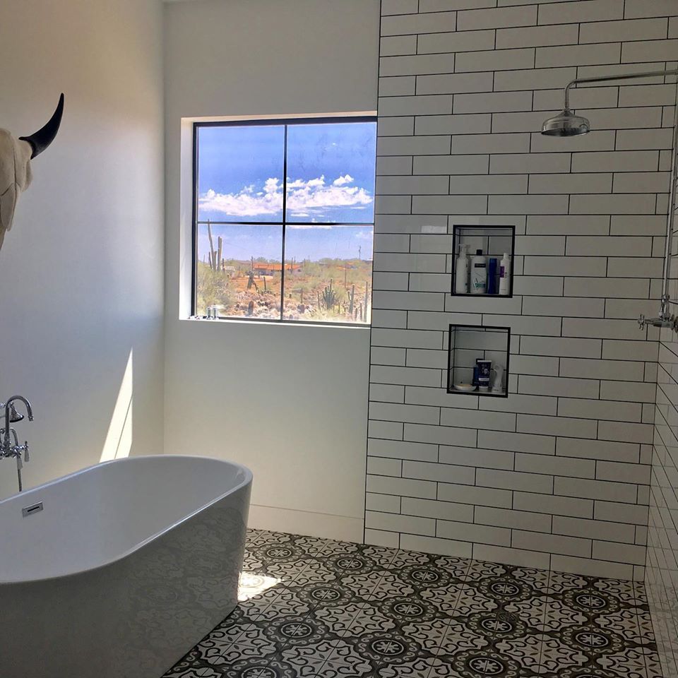 Stationary Bathroom Window — Hard Rock Tile & Stone — Phoenix, AZ