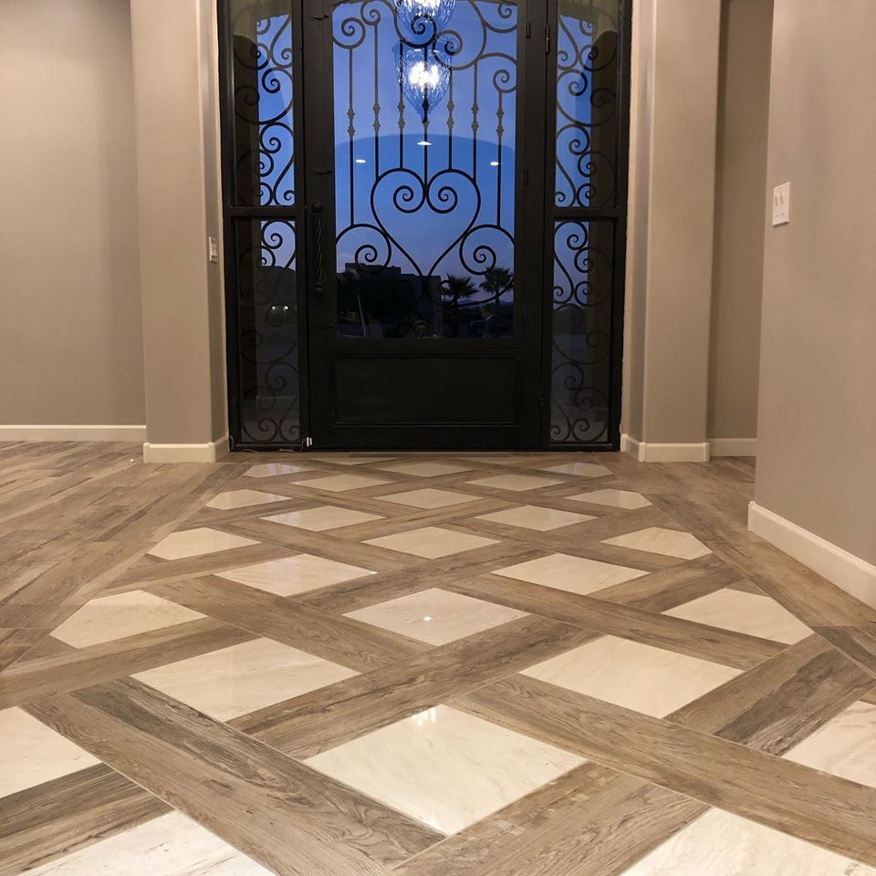 White and Marble Tile Design — Hard Rock Tile & Stone — Phoenix, AZ
