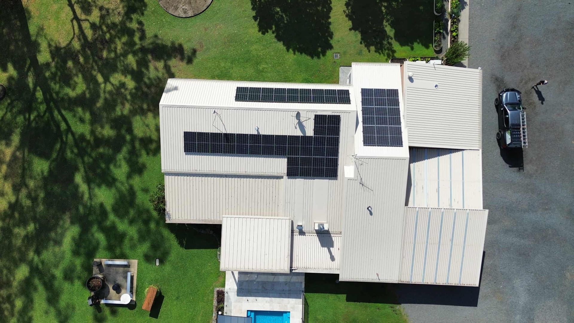 A Large House in a property with recently installed metal roof — Tim Leach Metal Roofing in Wauchope, NSW