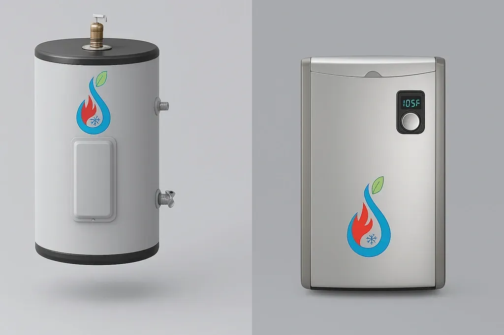 Tank vs. tankless water heater comparison 