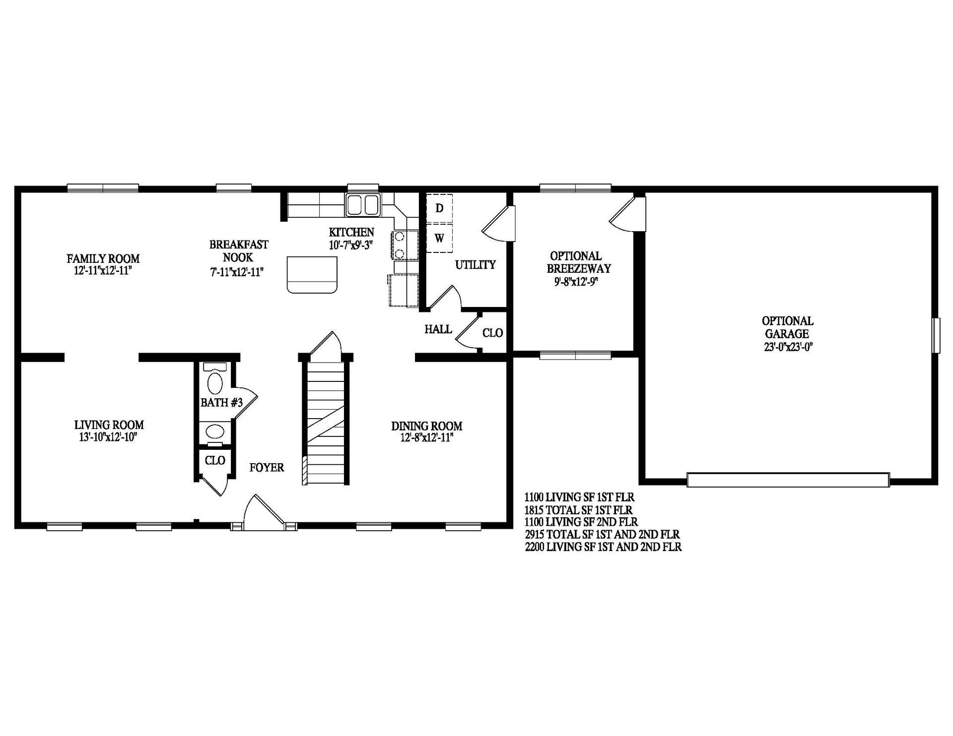 A black and white floor plan of a house.