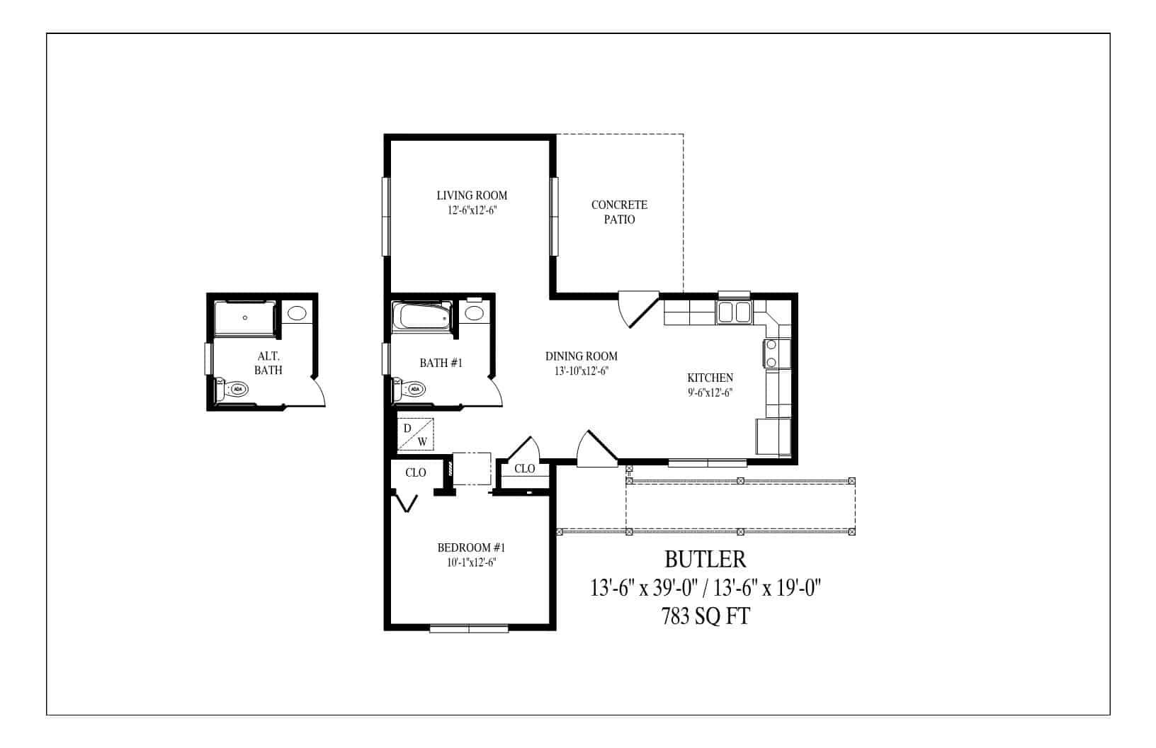 A black and white floor plan of a house