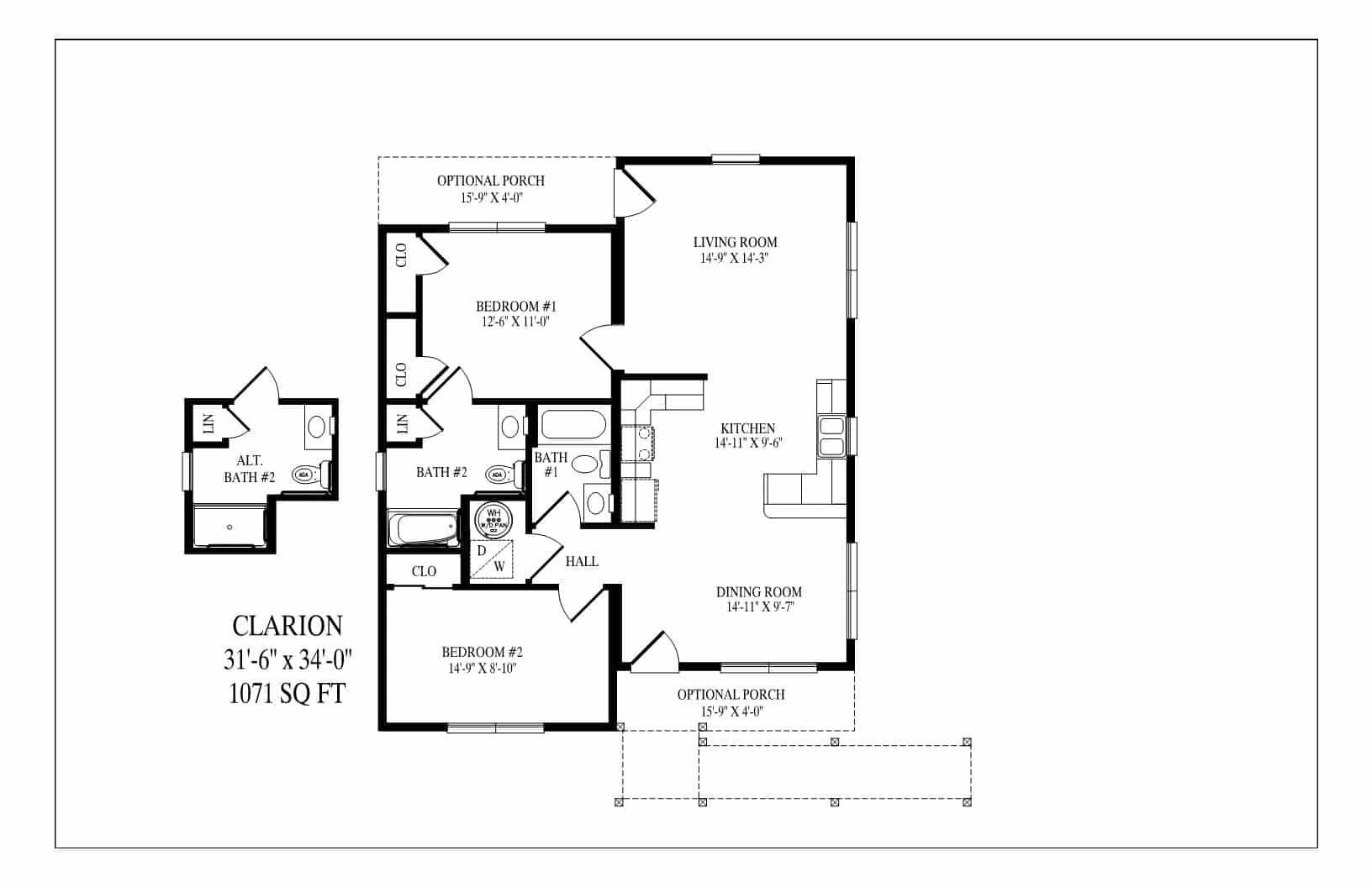 A black and white floor plan of a house.