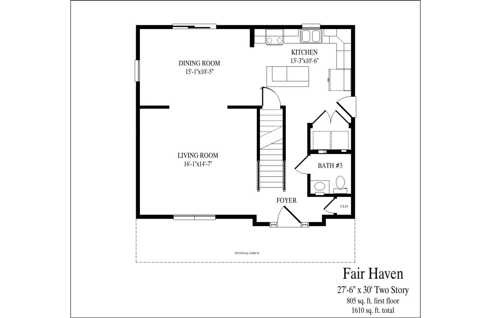 A black and white floor plan of a house.