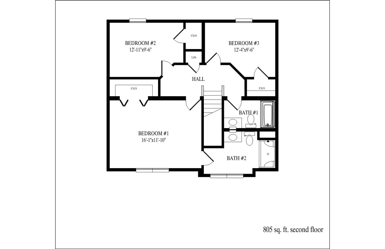 A black and white floor plan of a house