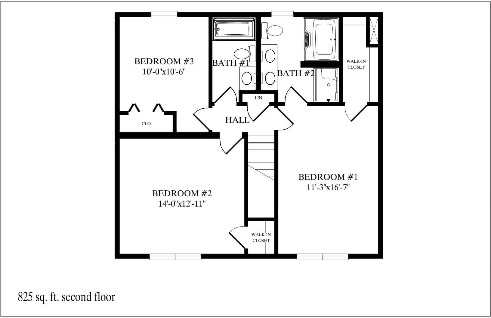 A black and white floor plan of a house