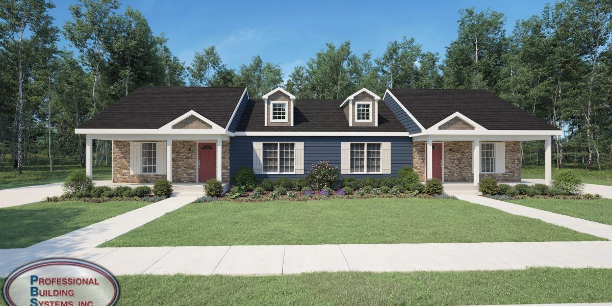 An artist 's impression of a house with two porches and a black roof.