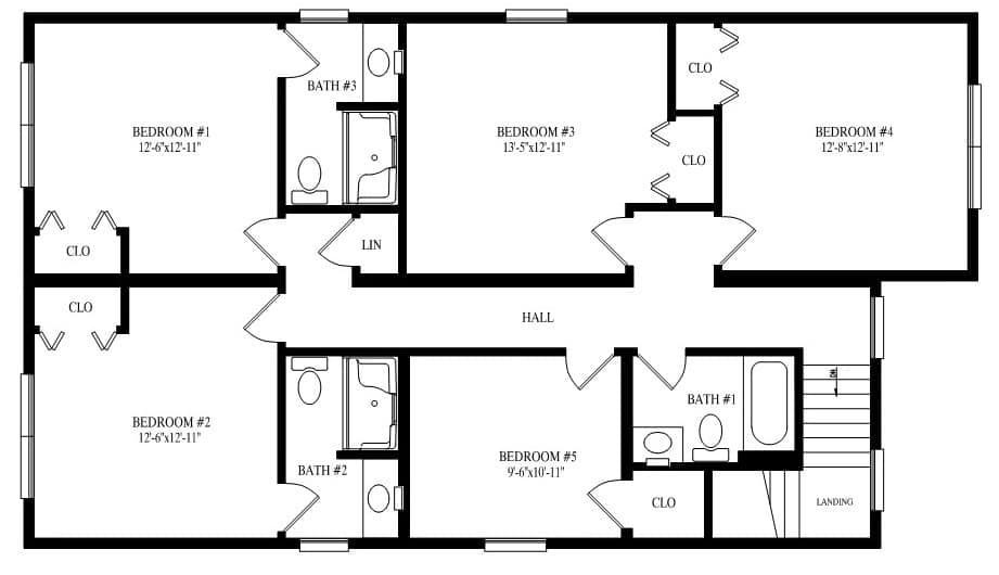 A black and white floor plan of a house