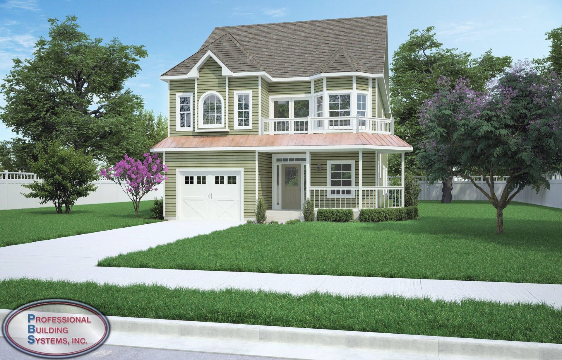 An artist 's impression of a house built by professional builders