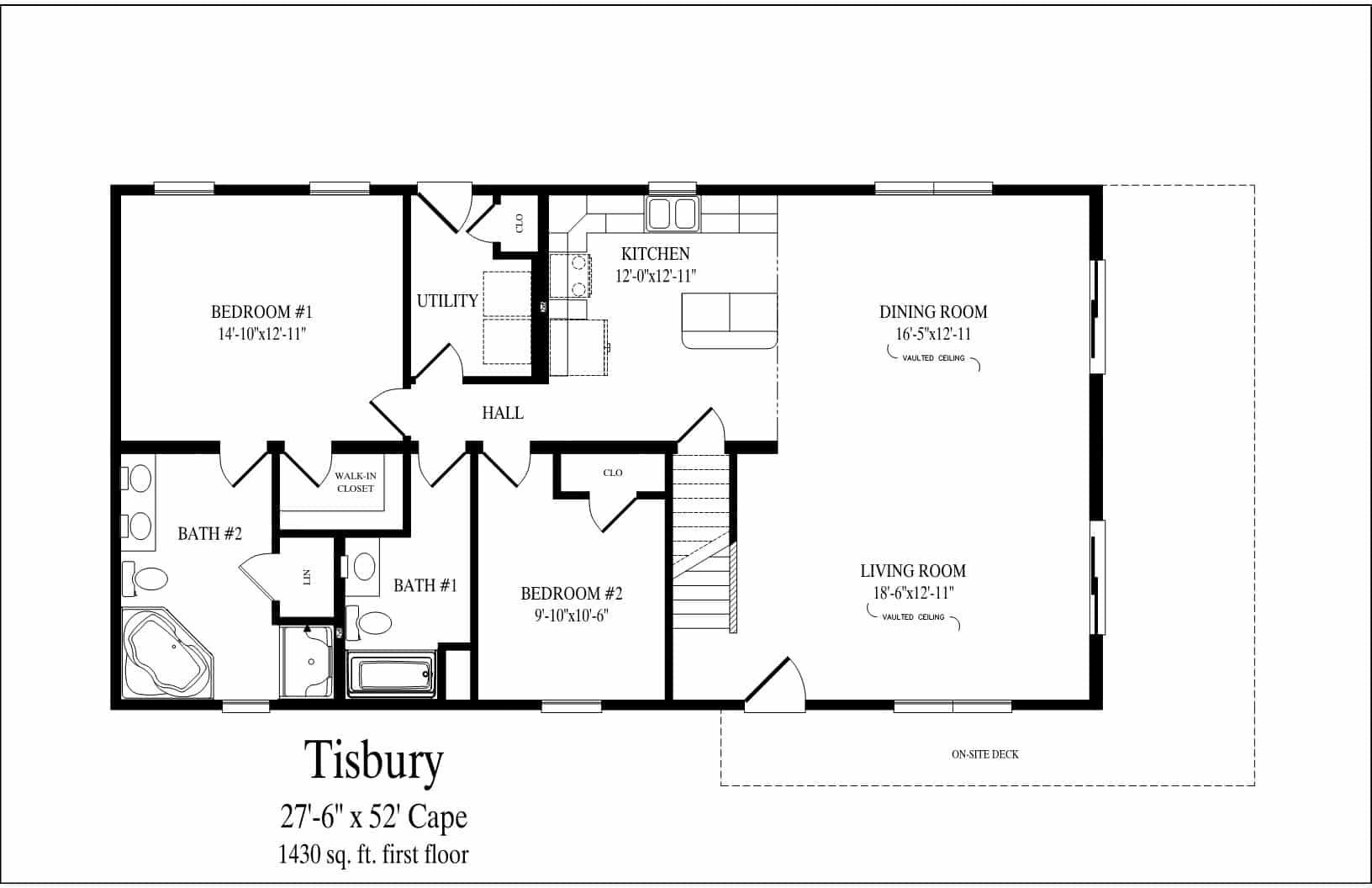 A black and white floor plan of a house.