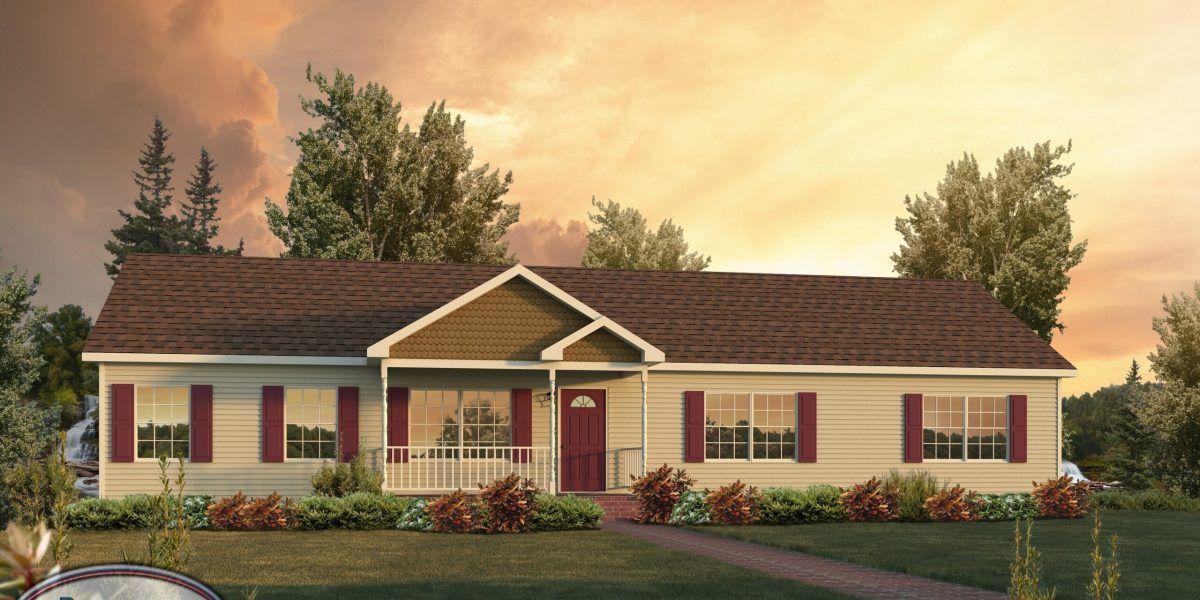 An artist 's impression of a house with red shutters