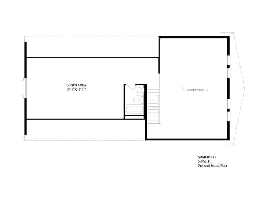A black and white floor plan of a house.