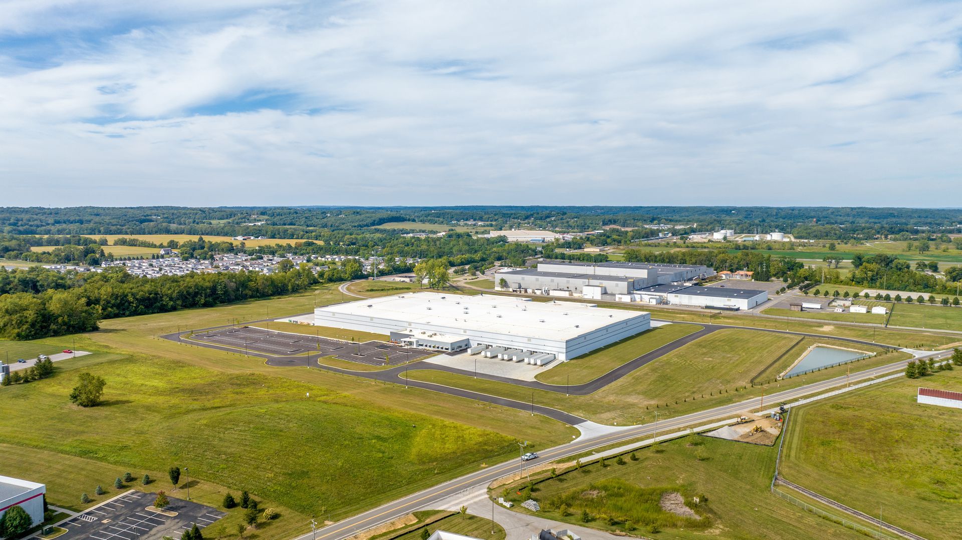 Aerial photo of Behr facility