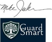 A picture of a signature and a logo for guard smart.