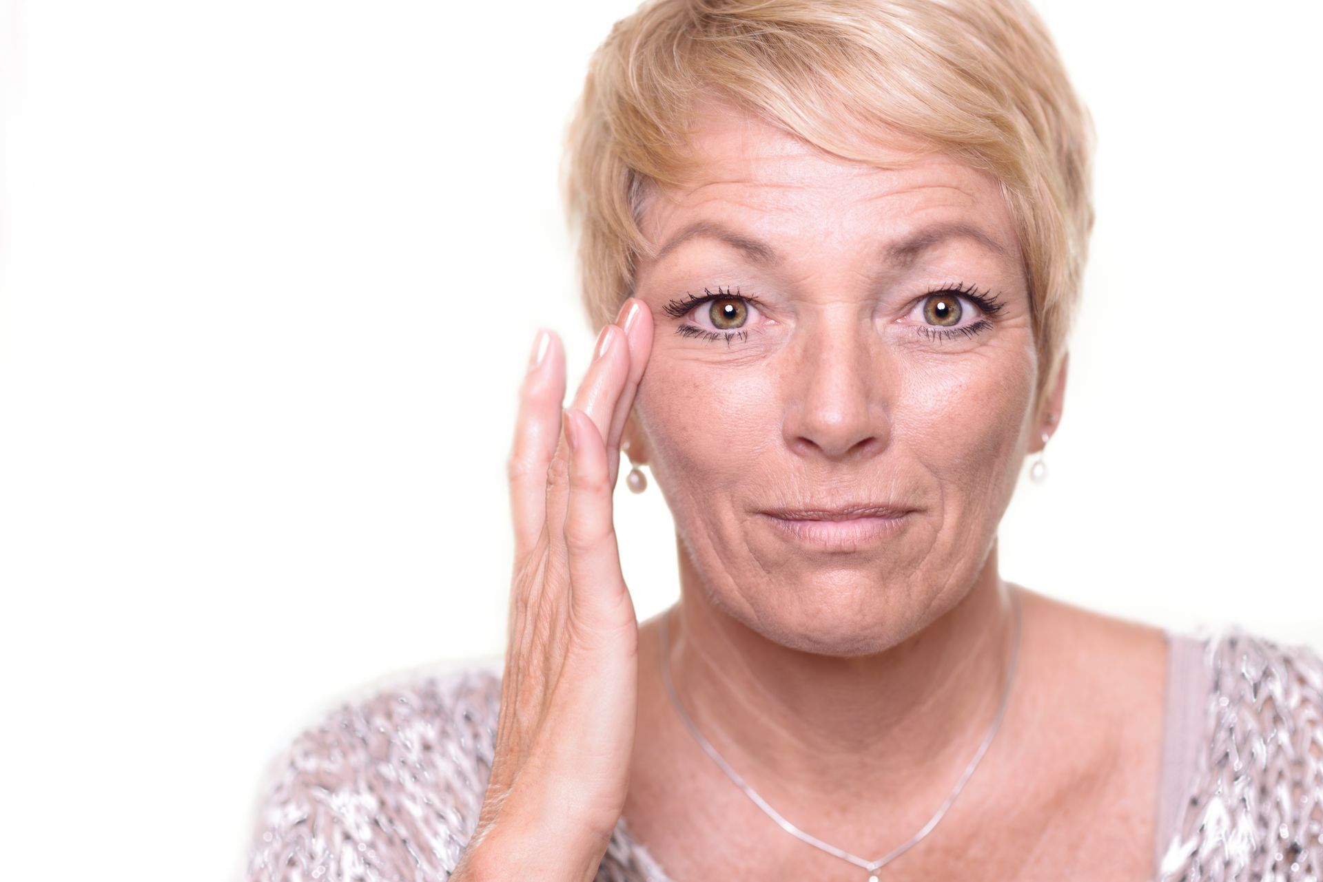 Frau Krähenfüsse Augen