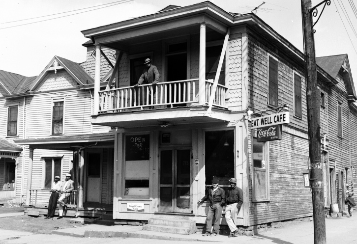 Two-story building with