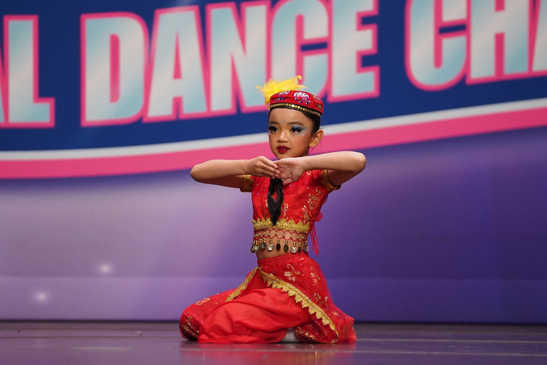 fairy in bloom hands in front of face