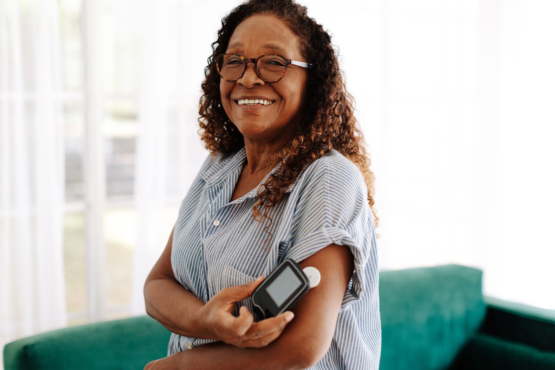 Houston TX woman managing her diabetes