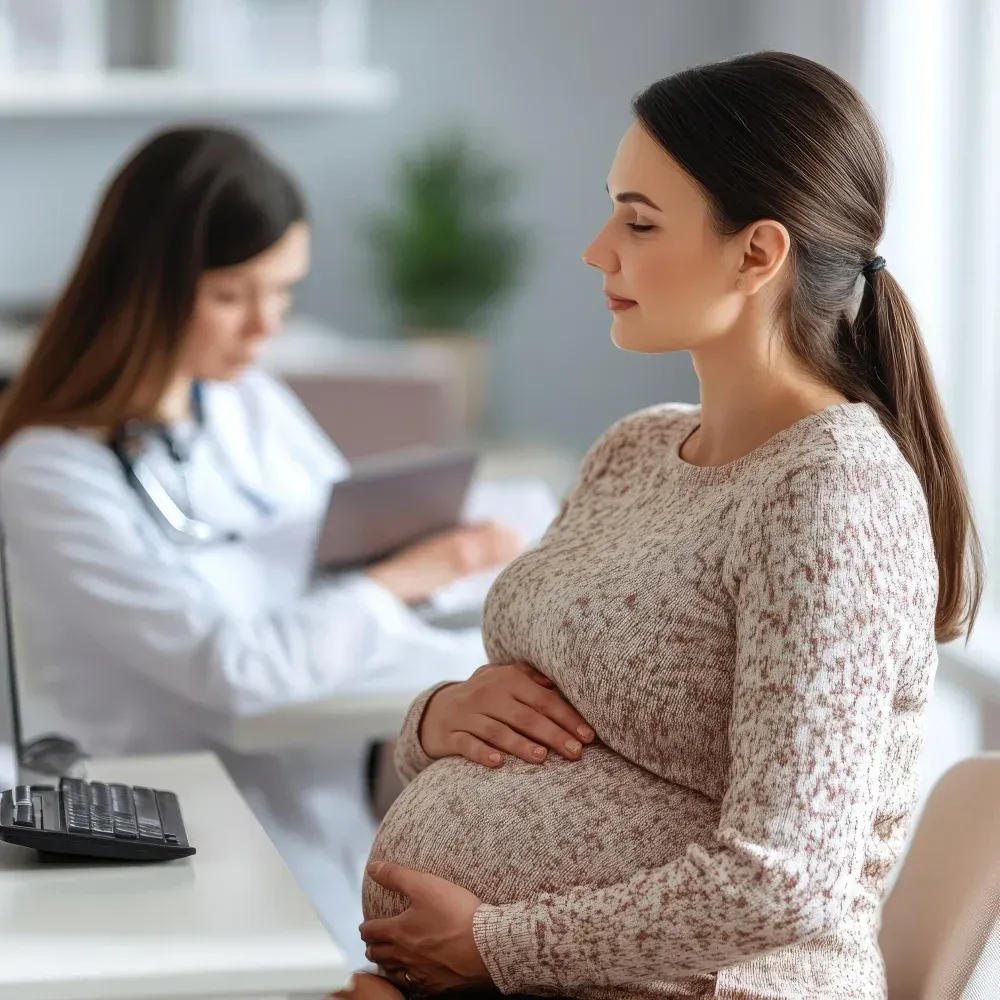 fertility specialist with patient