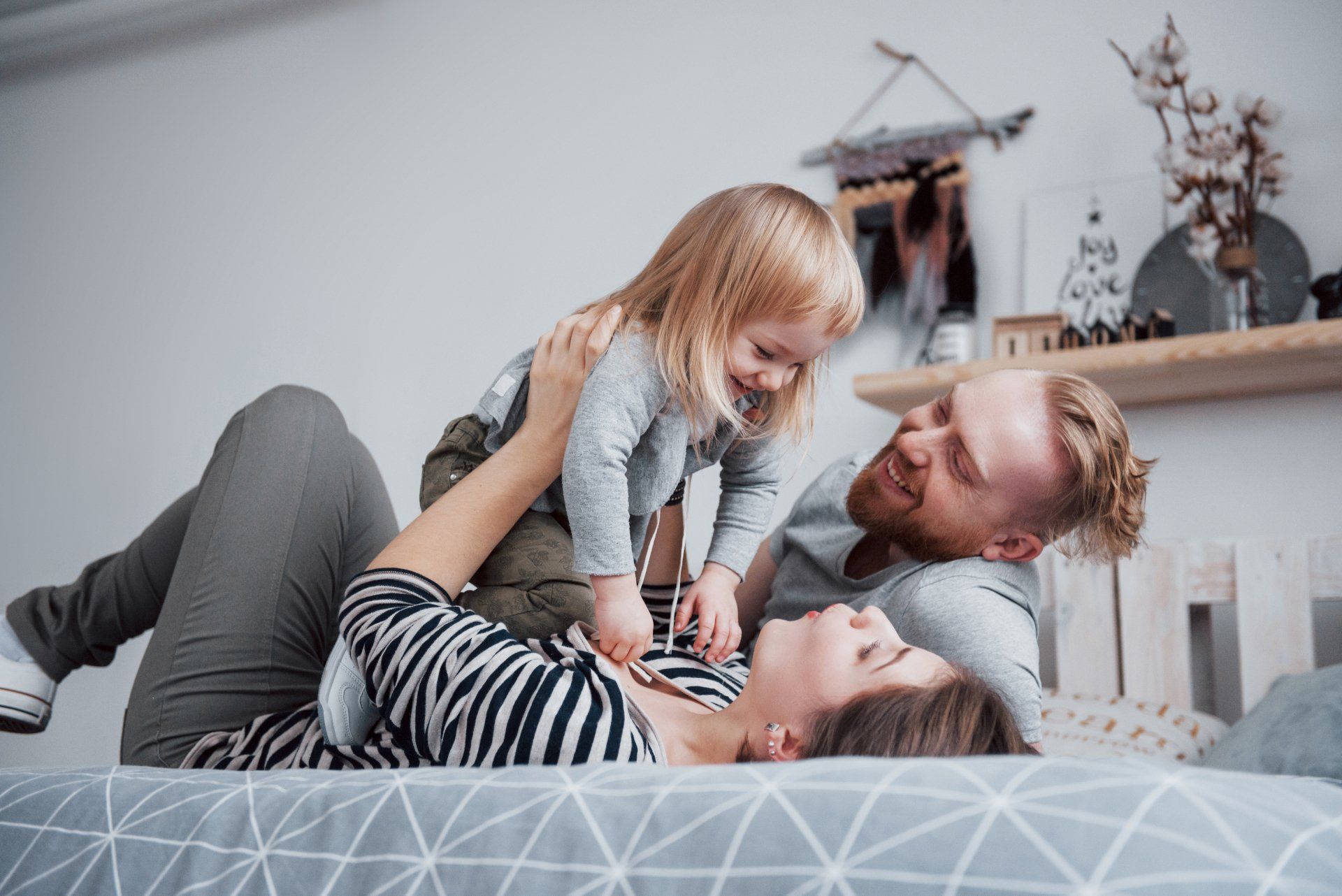 Happy family after IVF treatment