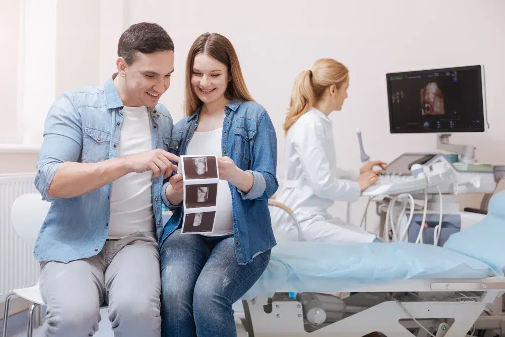 Pregnancy checkup with a fertility specialist at Precision IVF in Dallas