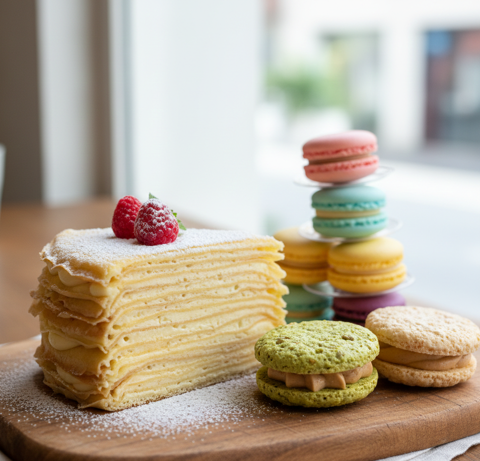 千層蛋糕、達克瓦茲或馬卡龍