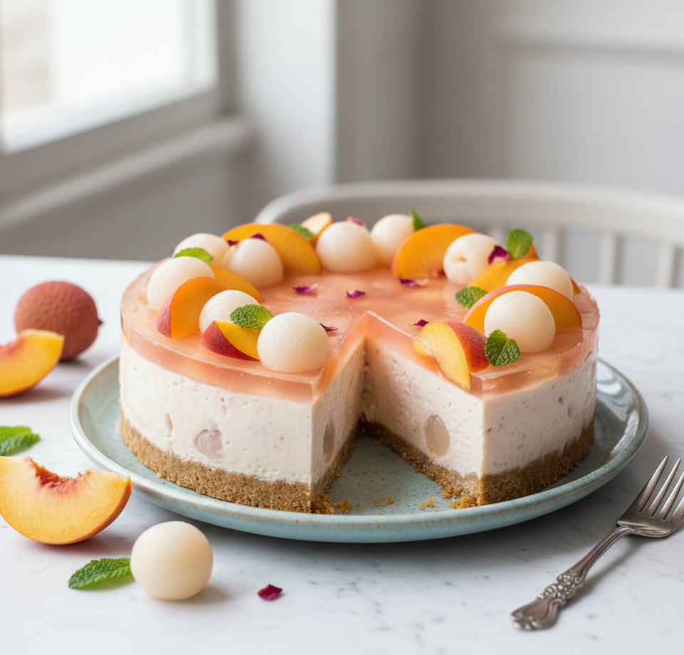 蜜桃荔枝生乳酪