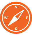 graphic icon of compass image is to illustrate adaptability value