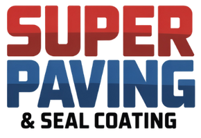 The logo for super paving and seal coating