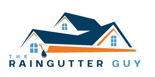 A logo for a company called the raingutter guy