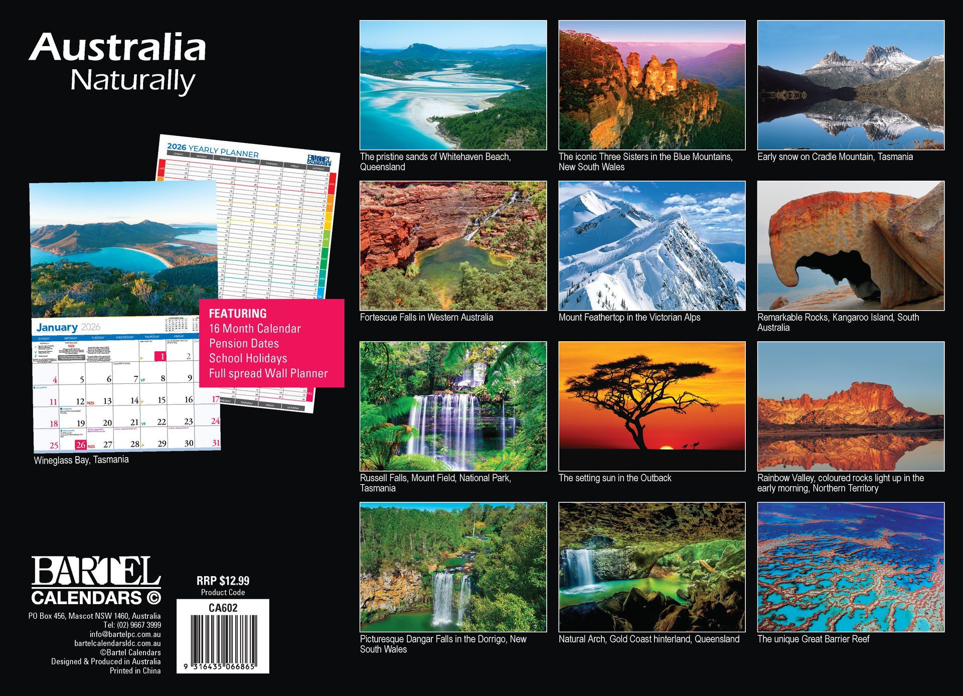 Calendar 2026 335x242mm Australia Naturally