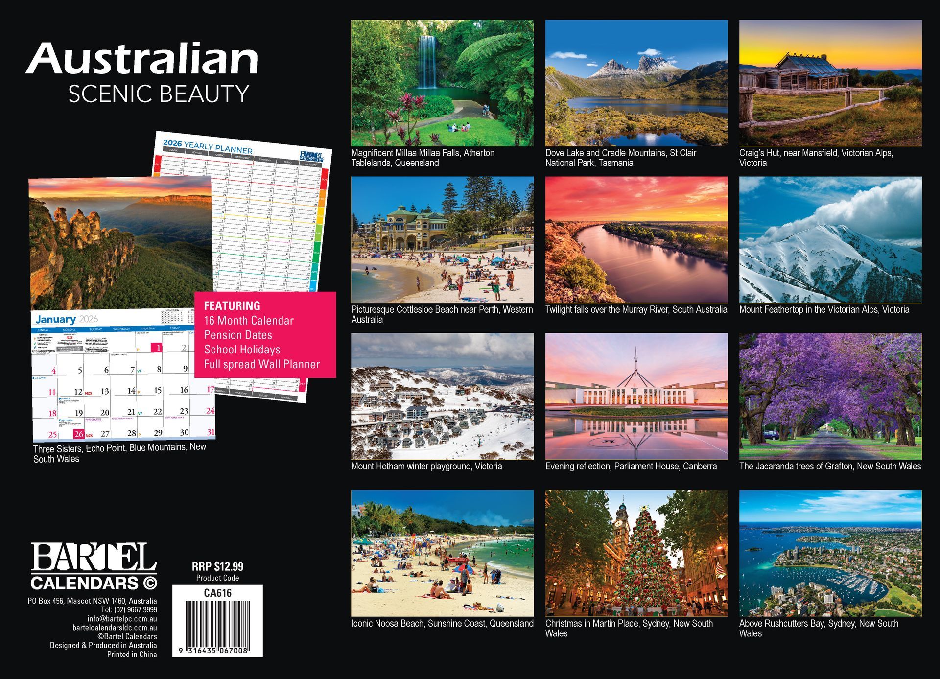 Calendar 2026 335x242mm Australian Scenic Beauty