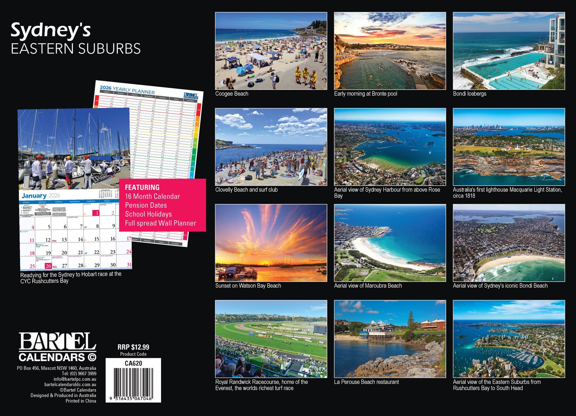 Calendar 2026 335x242mm Sydneys Eastern Suburbs