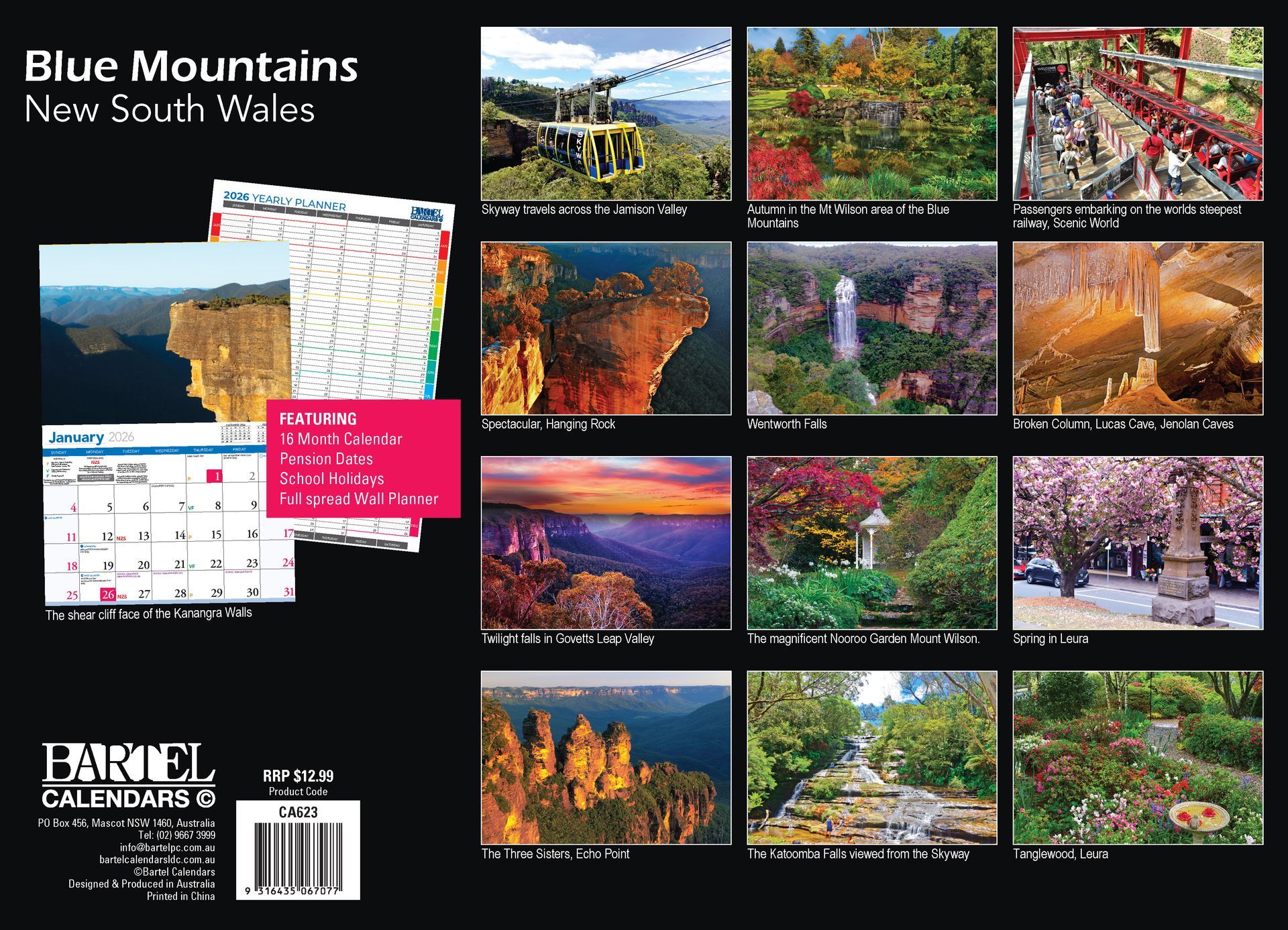 Calendar 2026 335x242mm The Blue Mountains