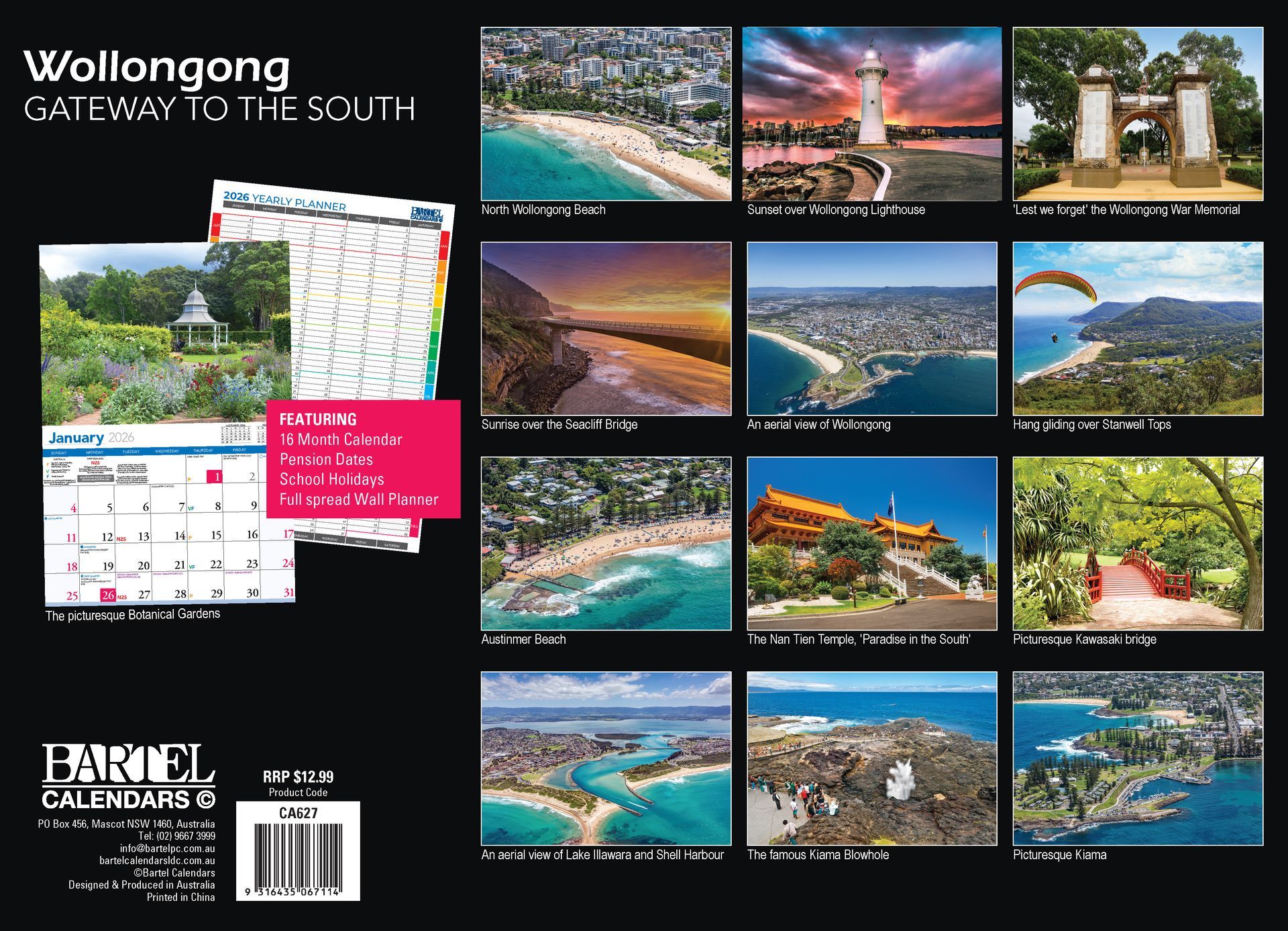 Calendar 2026 335x242mm Wollongong