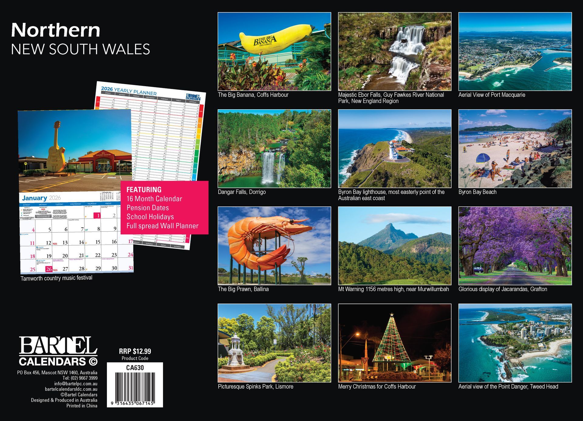 Calendar 2026 335x242mm Northern New South Wales